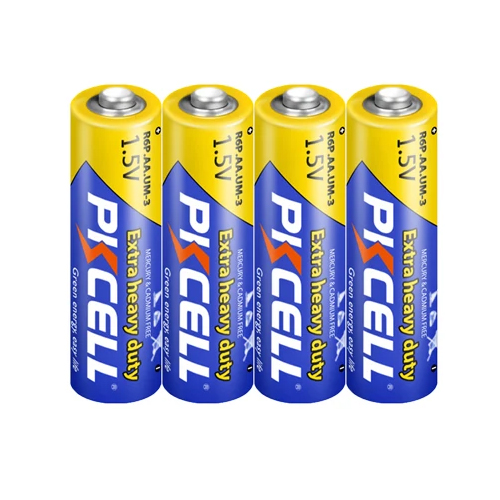 PKCELL R6P AA 1.5V Extra Heavy Duty Batteries (4 pack)