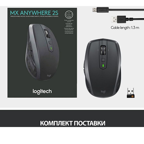 Լogitech - MX Anywhere 2S Wireless Laser Mouse Black /007225